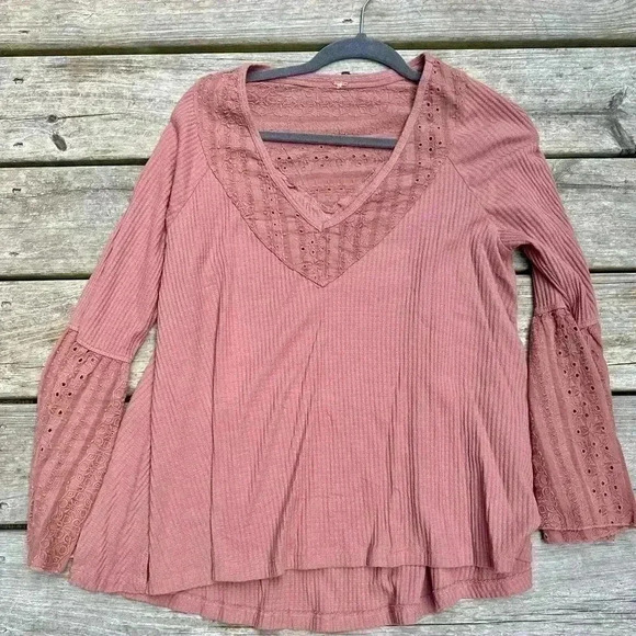 Free People Parisian Nights Pink Top - Picture 2 of 3
